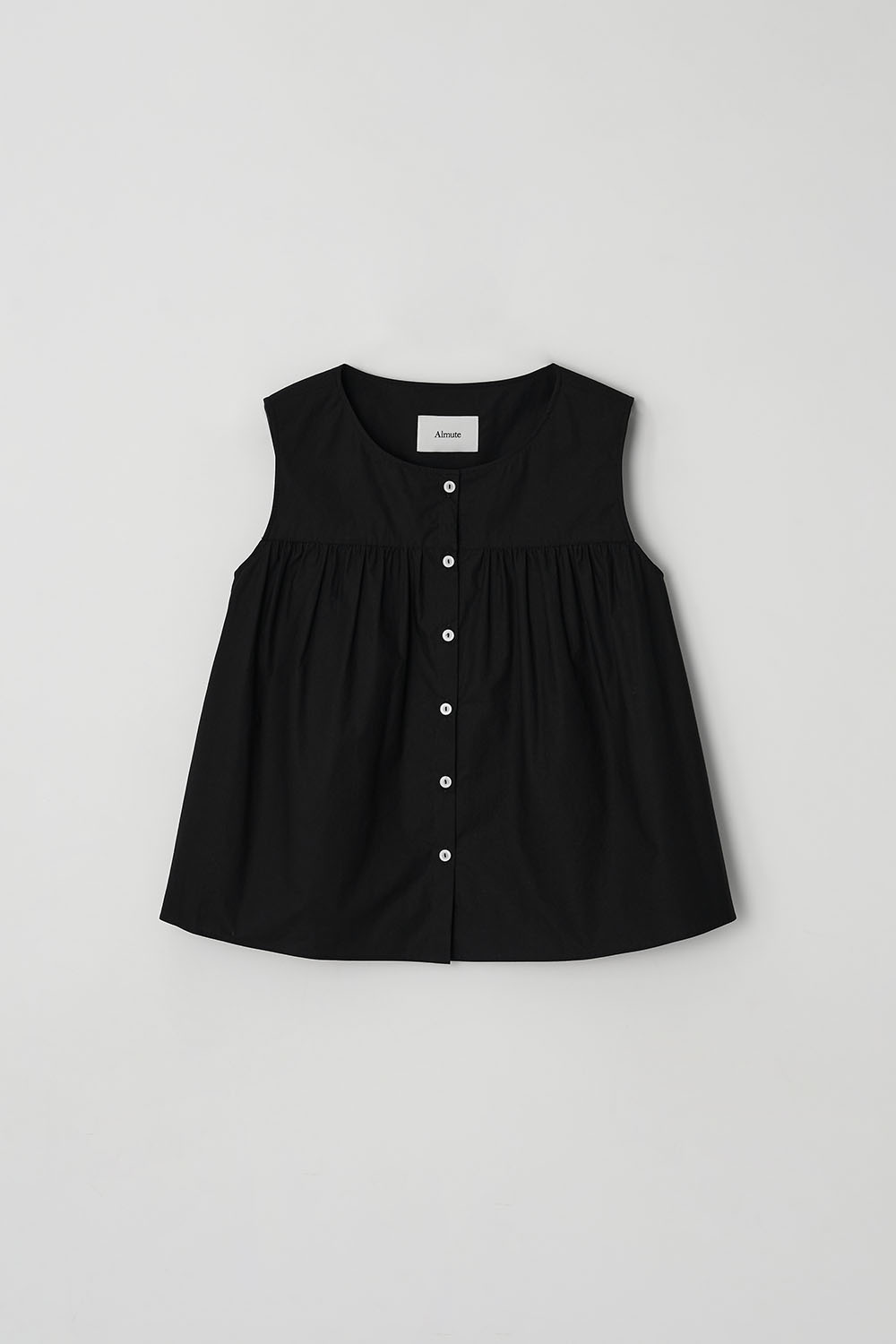 Kamome SHIRRING SLEEVELESS BLOUSE