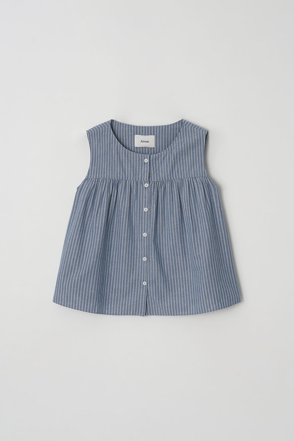 Kamome SHIRRING SLEEVELESS BLOUSE